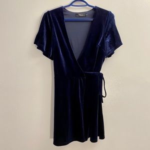 Blue Velvet Dress